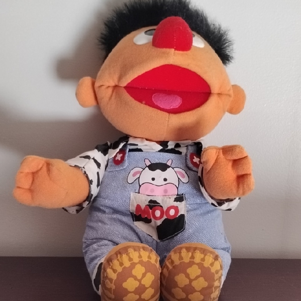 Sesame Street Plush Doll with Red and Blue Outfit